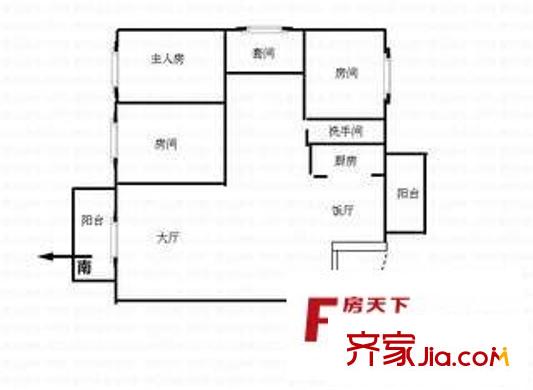 星匯華軒 3室 戶型圖