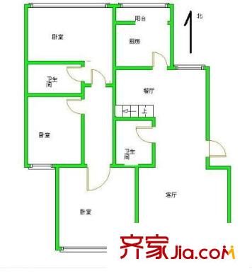 南海桂花園 3室 戶型圖