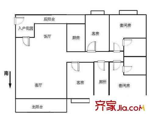 萬(wàn)科蘭喬圣菲 3室 戶(hù)型圖