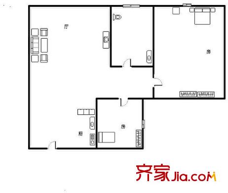 康城尚域 2室 戶型圖