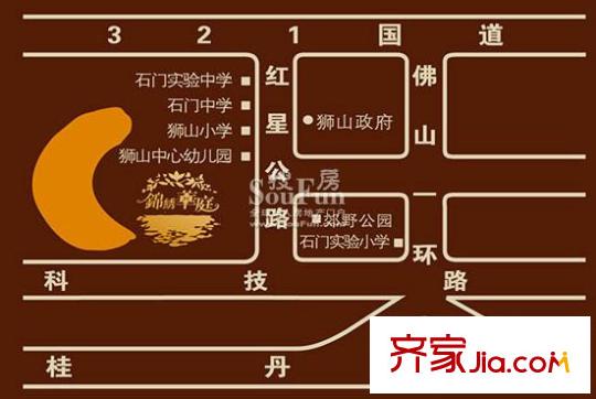 錦繡華庭交通圖 