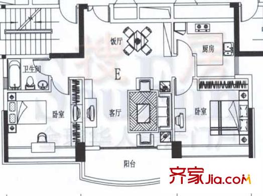 瑞麗花園 5室 戶型圖