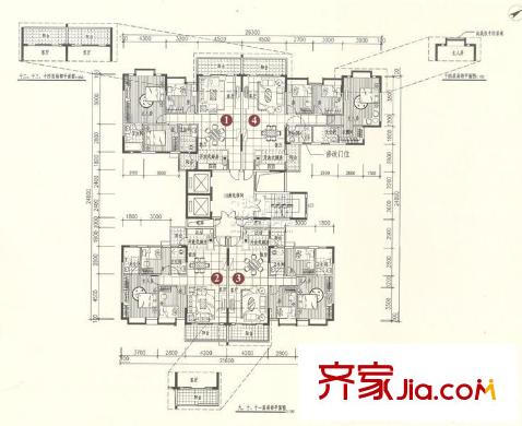 活力盈居戶型圖2期10座平面圖 