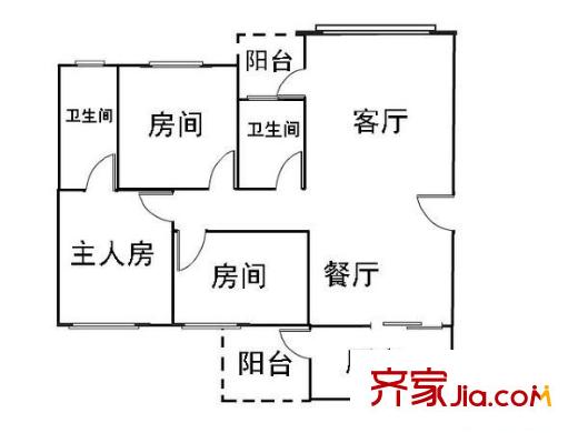 佛山奧園 3室 戶型圖