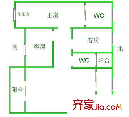 佛山奧園 3室 戶型圖