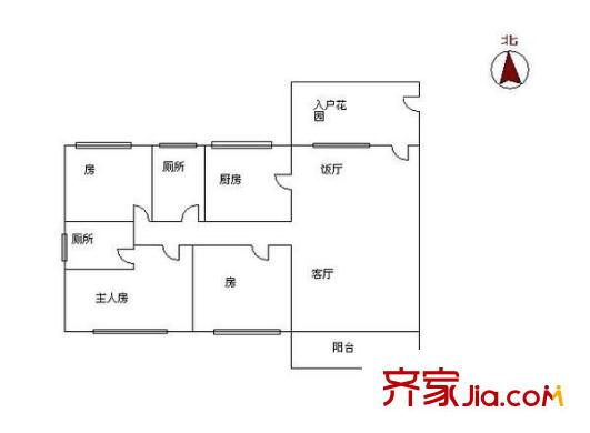 佛山奧園 3室 戶型圖