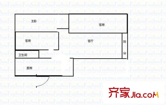 俊雅花園 3室 戶型圖