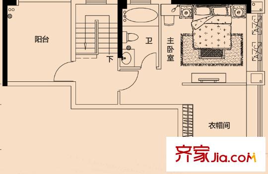 中恒海暉城31棟01戶型二層226.99平方米 2室1衛(wèi)