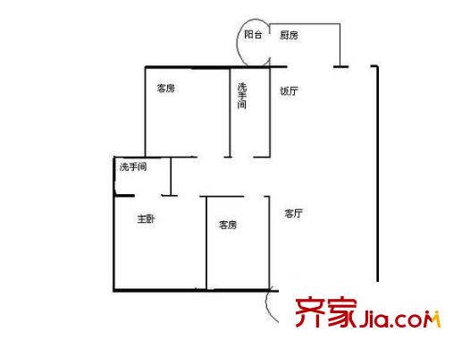 名苑小區(qū) 3室 戶型圖