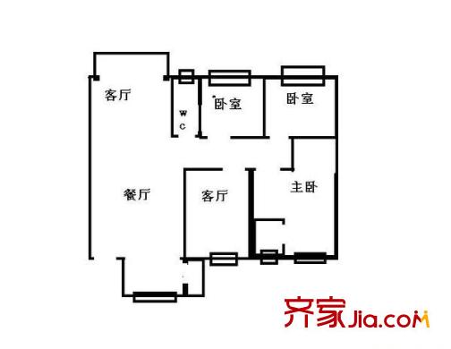 名苑小區(qū) 3室 戶型圖