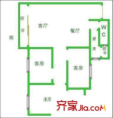 名苑小區(qū) 3室 戶型圖
