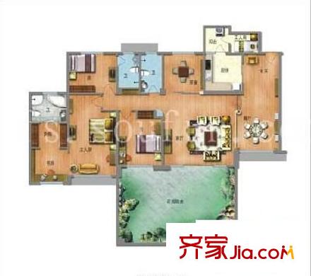 南海碧桂園戶型圖4室2廳戶型圖 4室2廳3衛(wèi)1廚
