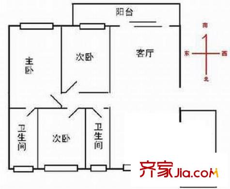 南海碧桂園戶型圖3室1廳戶型圖 3室1廳2衛(wèi)1廚