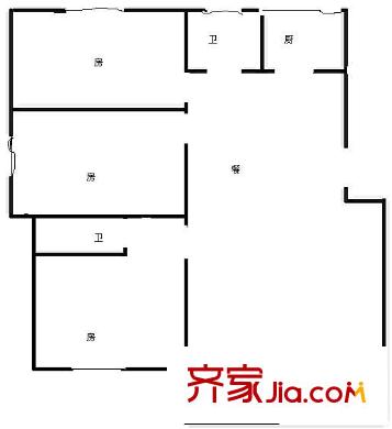 俊雅花園 3室 戶型圖