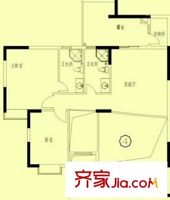 星暉園戶型圖12號樓藍灣苑復式2層04單元 
