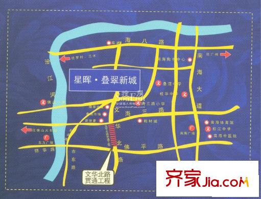 星暉園交通圖水岸藍(lán)城
