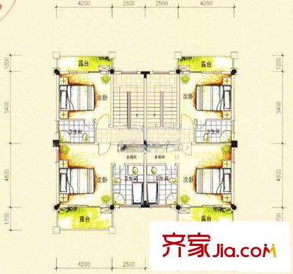 天晟海琴灣H戶型三層  4室