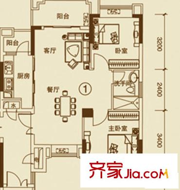 中恒海暉城27戶型 01單位  2室2廳