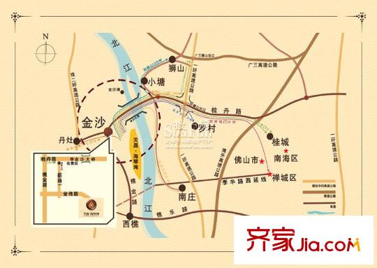 天晟海琴灣交通圖