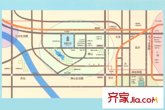恒福天悅花園交通圖