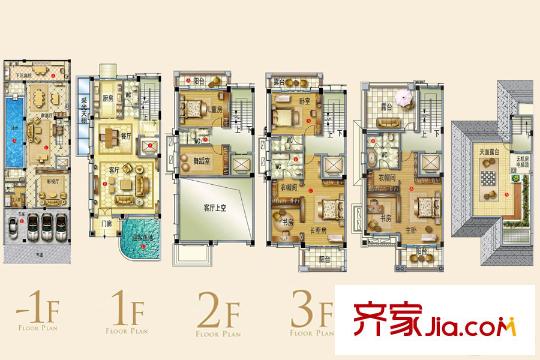 碧桂園鉆石灣G410戶型 6室4廳5衛(wèi)1廚