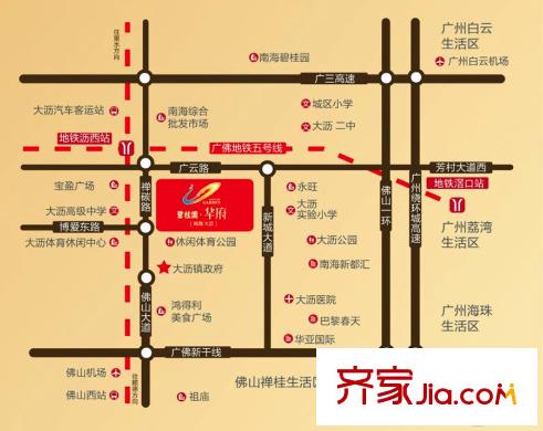 碧桂園?華府（大瀝）項(xiàng)目區(qū)位圖