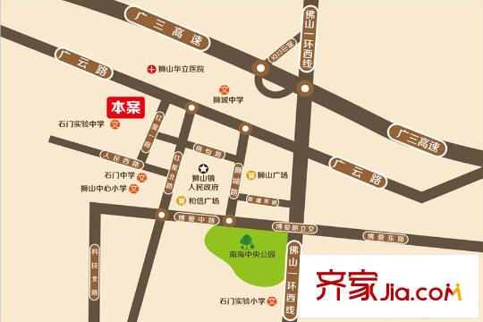 恒福天悅花園區(qū)位圖