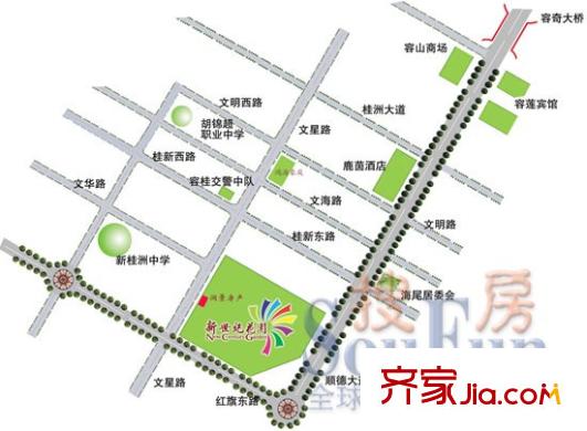 新世紀(jì)花園交通圖