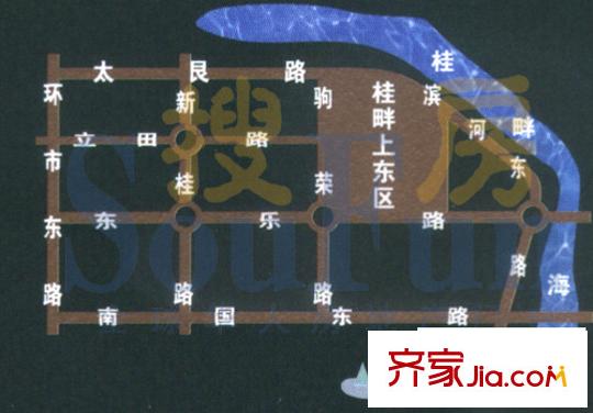 桂畔上東區(qū)別墅交通圖