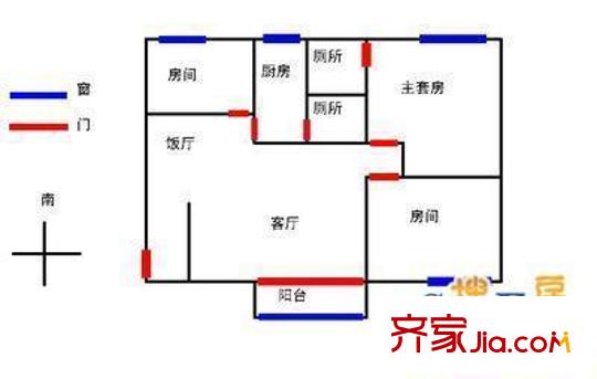 喜迎閣戶型圖3室2廳戶型圖 3室2廳1衛(wèi)1廚