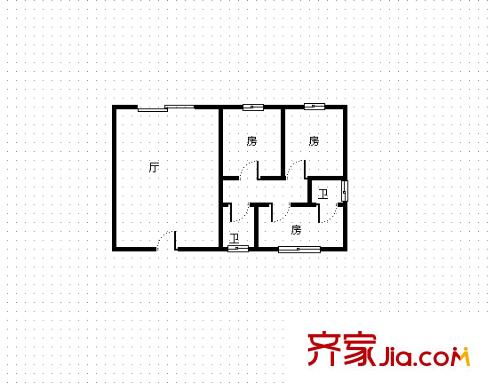 敘景軒戶型圖3室1廳2衛(wèi)1廚 3室1廳2衛(wèi)1廚