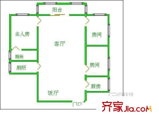 香蘭新村戶型圖3室2廳戶型圖 3室2廳2衛(wèi)1廚