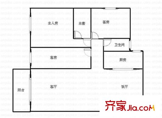 恒龍閣 3室 戶(hù)型圖