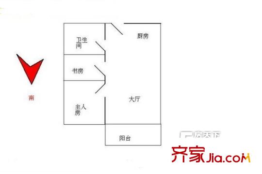 榕景樓戶型圖2室1廳戶型圖 2室1廳1衛(wèi)1廚
