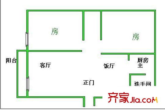東燕雅居戶型圖兩室兩廳戶型圖 2室2廳1衛(wèi)1廚