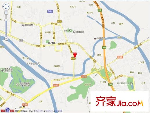 陳村匯景華庭交通圖 