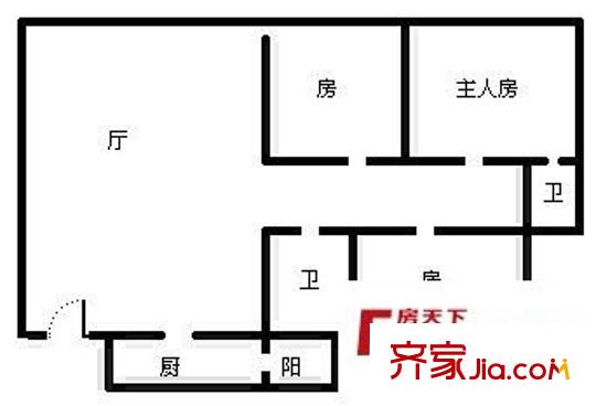 翠景軒 3室 戶型圖