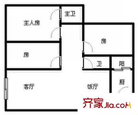 德濤居戶型圖三室兩廳戶型圖 3室2廳2衛(wèi)1廚