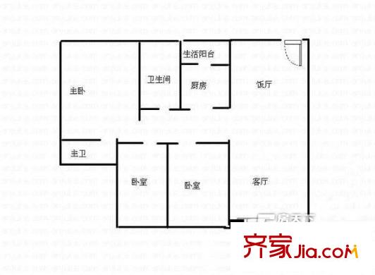 恒龍閣戶(hù)型圖3室2廳 3室2廳2衛(wèi)1廚