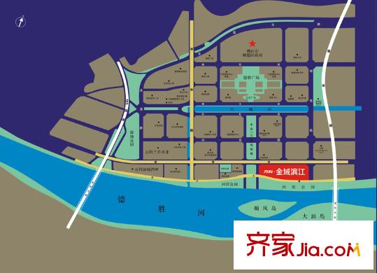 萬科金域?yàn)I江區(qū)域圖