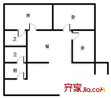 銀和樓 3室 戶型圖