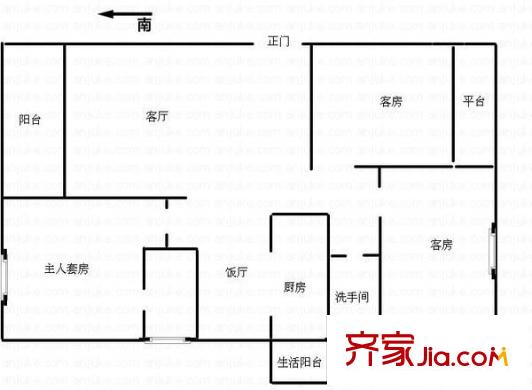 恒富嘉庭戶型圖3室2廳 戶型圖 3室2廳2衛(wèi)1廚