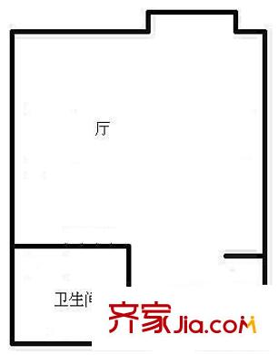 弘越大廈 1室0廳 戶型圖