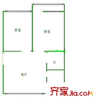 弘越大廈 2室1廳 戶型圖