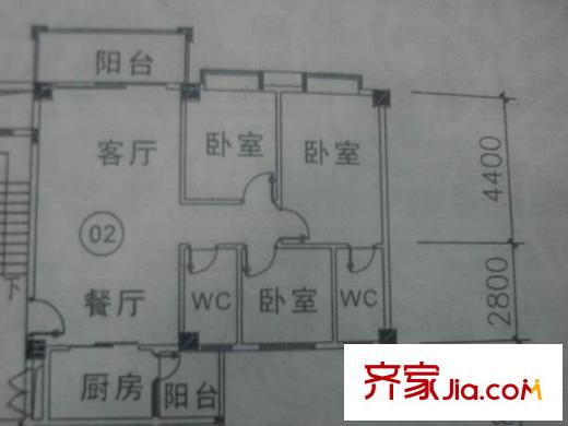 新華村戶型圖三室兩廳戶型圖 3室2廳2衛(wèi)1廚