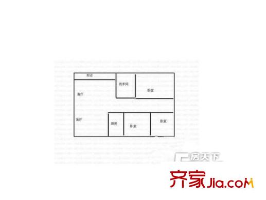 新業(yè)樓戶型圖3室1廳 戶型圖 