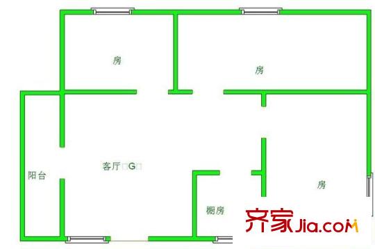 文沙小區(qū)戶型圖三室一廳戶型圖 3室1廳1衛(wèi)1廚