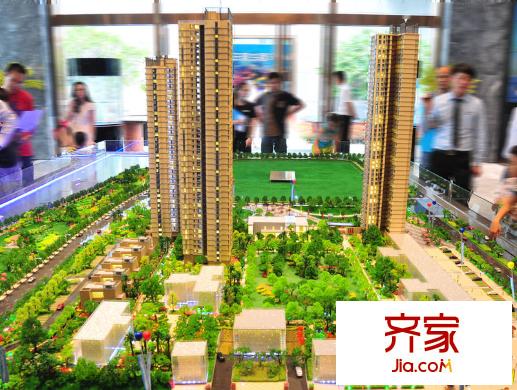 萬科金域?yàn)I江沙盤圖模型（2014-10-14）