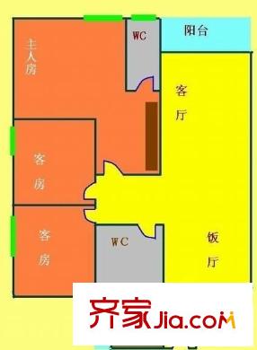 恒富嘉庭戶型圖3室2廳 戶型圖 3室2廳1衛(wèi)1廚