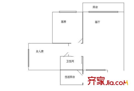 宏建大廈戶(hù)型圖宏建樓 2室 戶(hù)型圖 2室2廳1衛(wèi)1廚